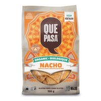 QUE PASA - Organic Nacho Tortilla Chips, 156 Gram