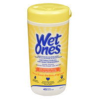 Wet Ones - Antibacterial Hand & Face Wipes, 40 Each