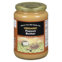 Nuts to You - Peanut Butter Smooth Organic, 750 Gram