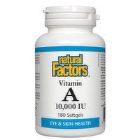 Natural Factors - Vitamin A 1000IU, 180 Each