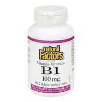 Natural Factors - Vitamin B1 Thiamine 100mg, 90 Each