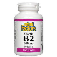 Natural Factors - Vitamin B2 Riboflavin 100mg, 90 Each