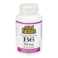 Natural Factors - Vitamin B6 100mg, 90 Each