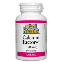 Natural Factors - Calcium Citrate 350mg, 90 Each