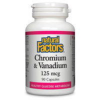 Natural Factors - Chromium & Vanadium 125mcg, 90 Each