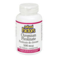 Natural Factors - Chromium Picolinate 500MCG, 90 Each