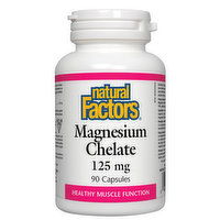 Natural Factors - Magnesium Chelate 125mg, 90 Each