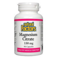 Natural Factors - Magnesium Citrate 150mg, 90 Each