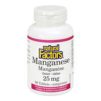 Natural Factors - Manganese Chelate 25mg, 90 Each