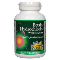 Natural Factors - Betaine Hydrochloride with Fenugreek, 180 Each