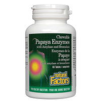 Natural Factors - Papaya Enzymes, 60 Each