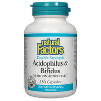 Natural Factors - Acidophilus & Bifidus Double Strength, 180 Each