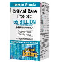 Natural Factors - Critical Care Probiotic 55 Billion, 30 Each