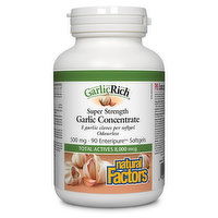 Natural Factors - GarlicRich Garlic Concentrate Super Strength 500mg, 90 Each