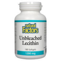 Natural Factors - Lecithin Unbleached 1200mg, 180 Each