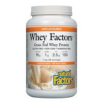 Natural Factors - Whey Factors Whey Protein Unflavoured, 1 Kilogram