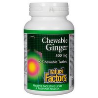 Natural Factors - Ginger 500mg Chewable, 90 Each