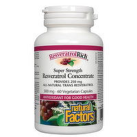 Natural Factors - Resveratrol Concentrate Super Strength, 60 Each