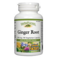 Natural Factors - HerbalFactors Ginger Root 120mmg, 90 Each