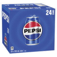 Pepsi - Cola Cans 355mL, 24 Each