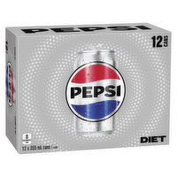 Pepsi - Diet Cola Cans, 12 Each