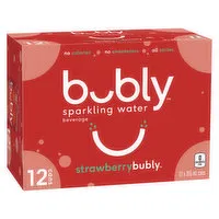 Bubly - Sparkling Water Strawberrybubly, 12 Each