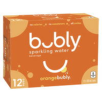 Bubly - Sparkling Water Orangebubly, 12 Each