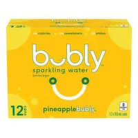 Bubly - Sparkling Water Pineapple, 12 Each