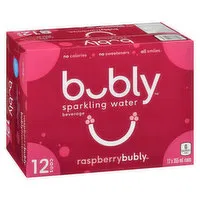 Bubly - Sparkling Water, Raspberrybubly, 355 Millilitre