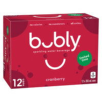 Bubly - Cranberry Sparkling Water, 12 Each