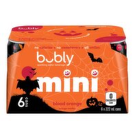 Bubly - Mini Blood Orange Sparkling Water, 222mL Cans, 6 Each