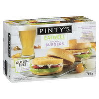 Pintys - Eatwell Chicken Burgers, 765 Gram