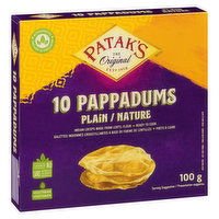 Patak's - Plain Pappadums, 100 Gram