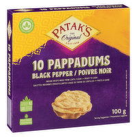 Patak's - Black Pepper Pappadums