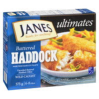 Janes - Haddock Battered Fillets - Genuine Scottish, 575 Gram