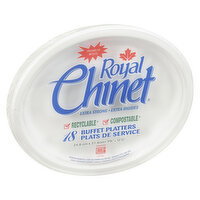 Royal Chinet - Flower & Leaf Buffet Platters Oval, 18 Each