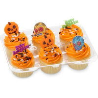 Bake Shop - Vanilla Cupcakes Buttercream Icing, Halloween, 6 Each