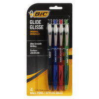 BIC - Glide Ballpoint Assorted Pens, 4 Each