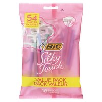 BIC - Silky Touch 2 Blade Razors, Value Pack, 18 Each