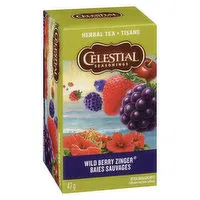 Celestial Seasonings - Herbal Tea - Wild Berry Zinger, 20 Each