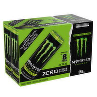 MONSTER - Energy Zero Sugar, 8 Each