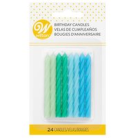 wilton - Birthday Candles, Cool Ombre, 24 Each