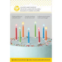 Wilton - Color Flame Candles, 12 Each