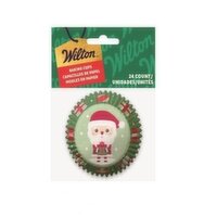 Wilton - Christmas Santa Gift 24 Baking Cups, 24 Each
