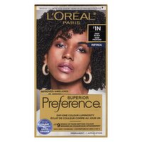L'Oreal - Superior Preference Radiant Fade Defying Colour  1N Deep Black, 1 Each