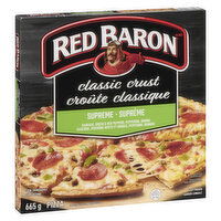 Red Baron - Classic Crust Supreme Pizza, 665 Gram