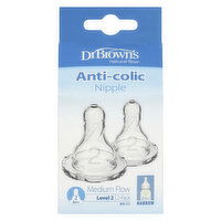 Dr Brown's - Silicone Nipple - Level 2, 2 Each