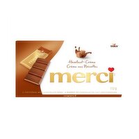 Merci - Chocolate Bar, Hazelnut Creme, 112 Gram