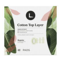 L. - Cotton Top Layer Ultra Thin Pads, Regular, 42 Each