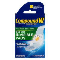 Compound W - One Step Invisible Pad, 14 Each